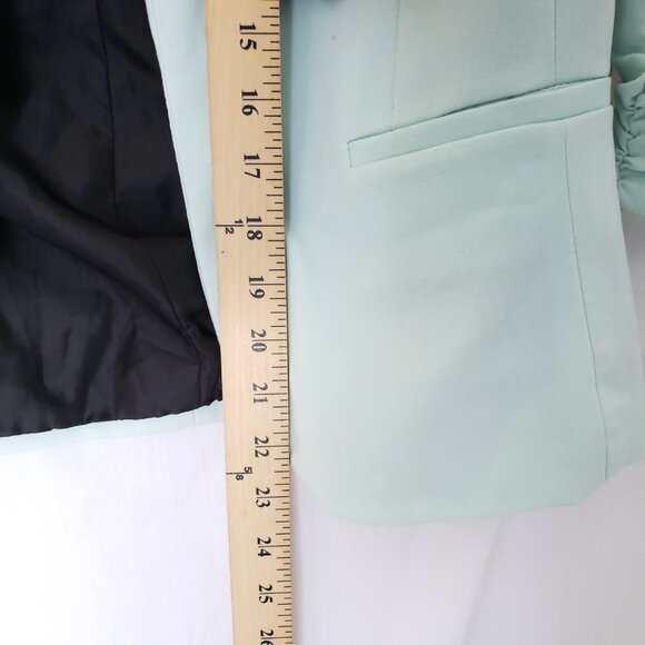 Worthington Woman Mint 3/4 Sleeve Shoulder Pads Formal Suit Blazer Size M - Picture 5 of 16